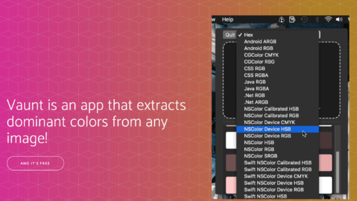 Thumbnail for Vaunt - Vaunt is an app that extracts dominant colors from any image.