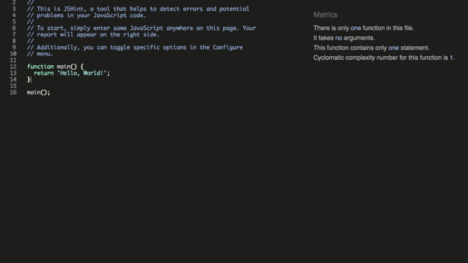 Thumbnail for JSHint - A tool that helps to detect errors and potential problems in your JavaScript code.